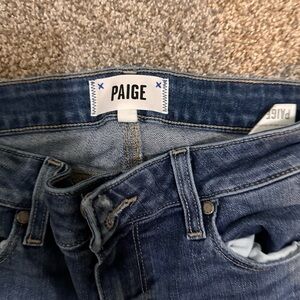 Paige Blue Denim Bootcut Jeans